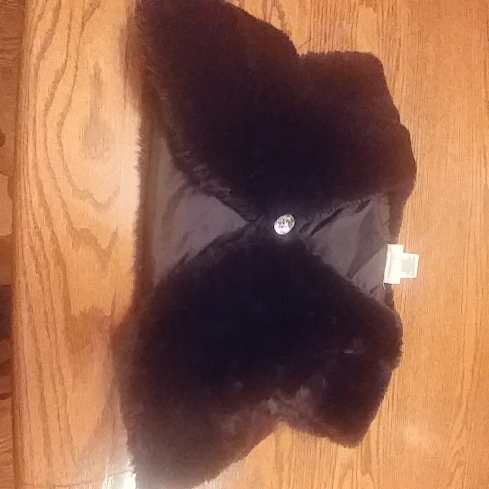 Black plush formal dress bolero/jacket